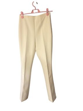 Zara Cream Straight-Leg Pants